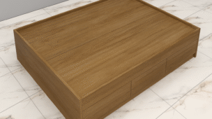 Projeto de cama de casal com plano de corte