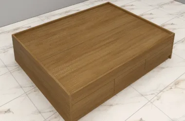 Projeto de cama de casal com plano de corte