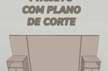 Cabeceira de cama: Projeto com Plano de corte