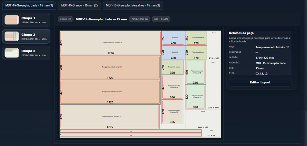 Plano de corte revisão das chapas
